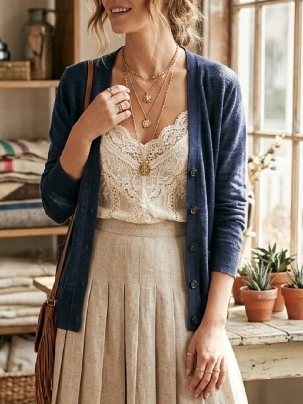 J.Crew Dark Navy Blue Slub Knit V-Neck Cardigan Sweater Small